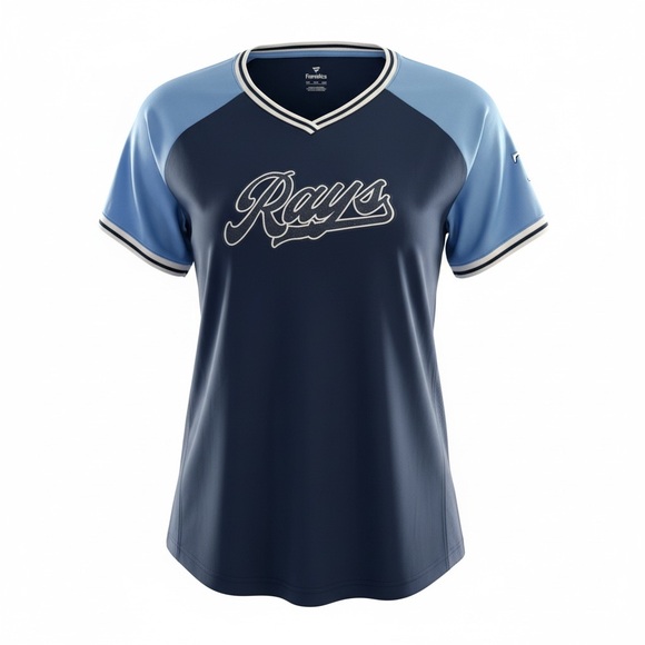 Fanatics Tops - Tampa Bay Rays Navy and Light Blue Women's Jersey 3XL